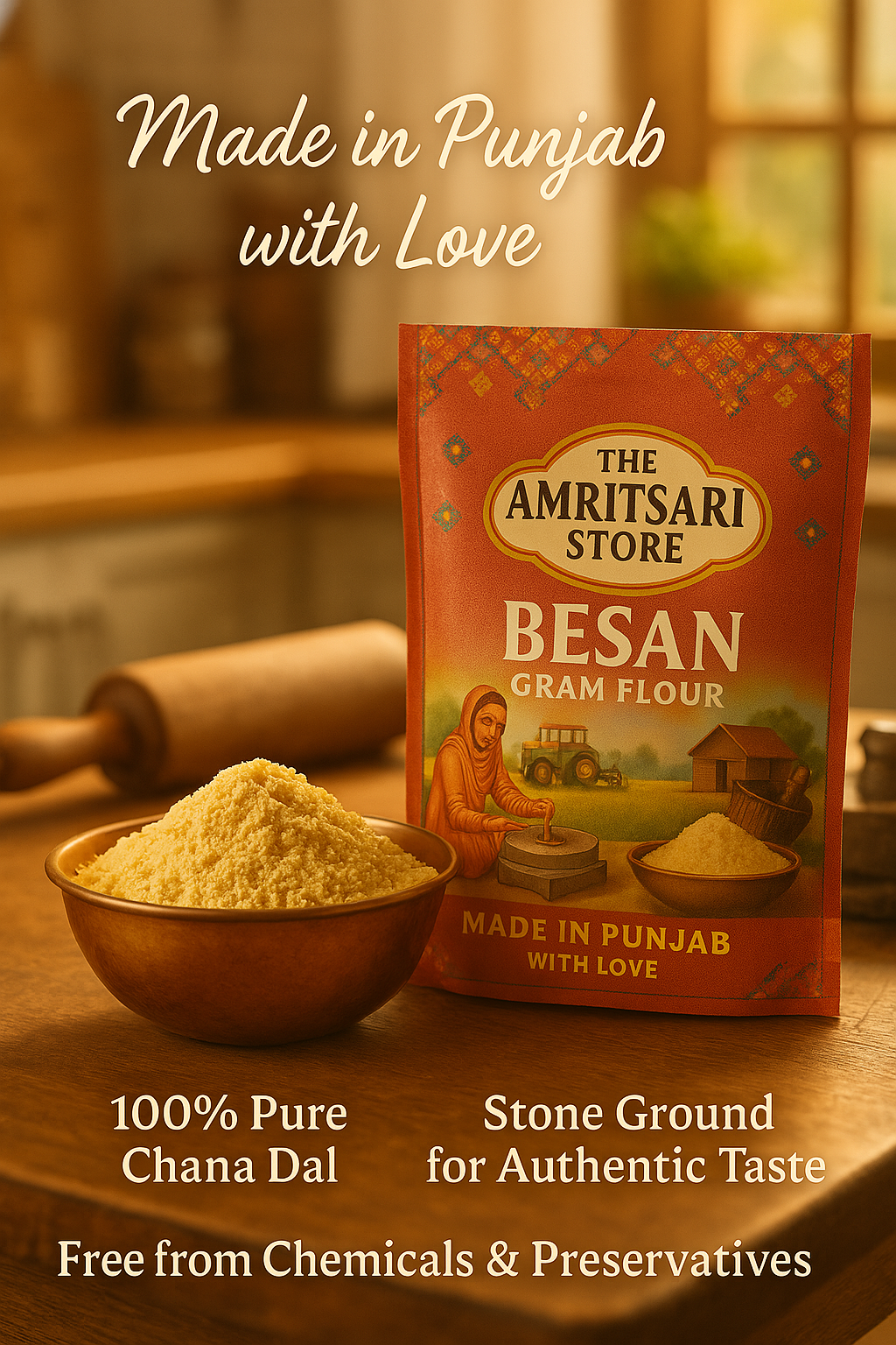 Amritsari Chana Dal Fine Besan (Gram Flour)