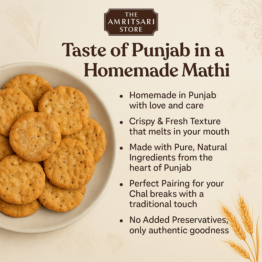 Punjabi Mathi – Traditional Homemade Punjabi Snack | Crispy, Flaky & Made in Punjab