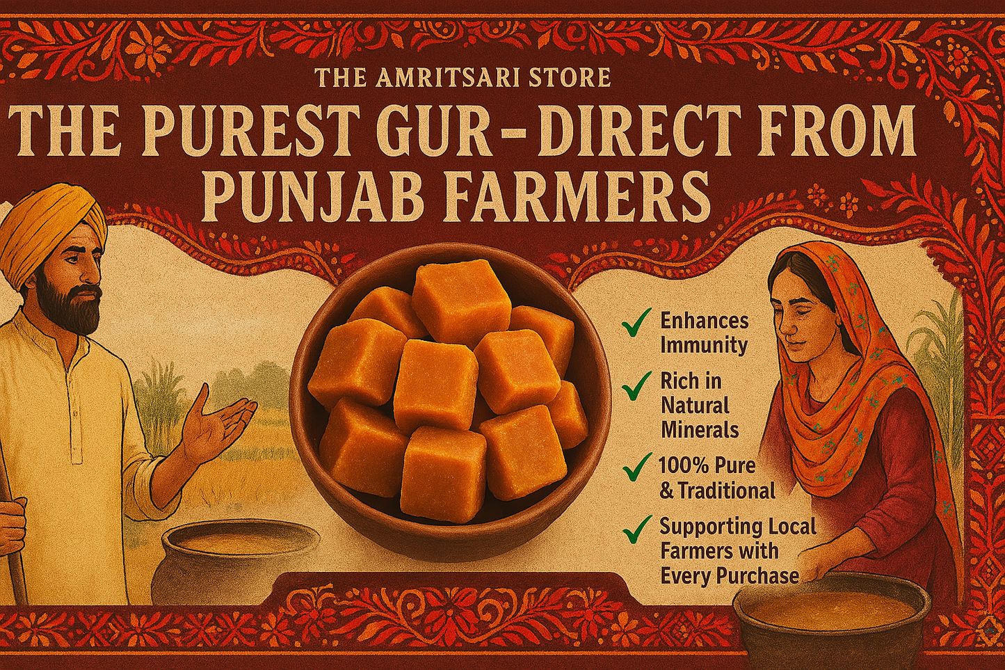 Pure Punjabi Gur | Natural Jaggery from the Heart of Punjab