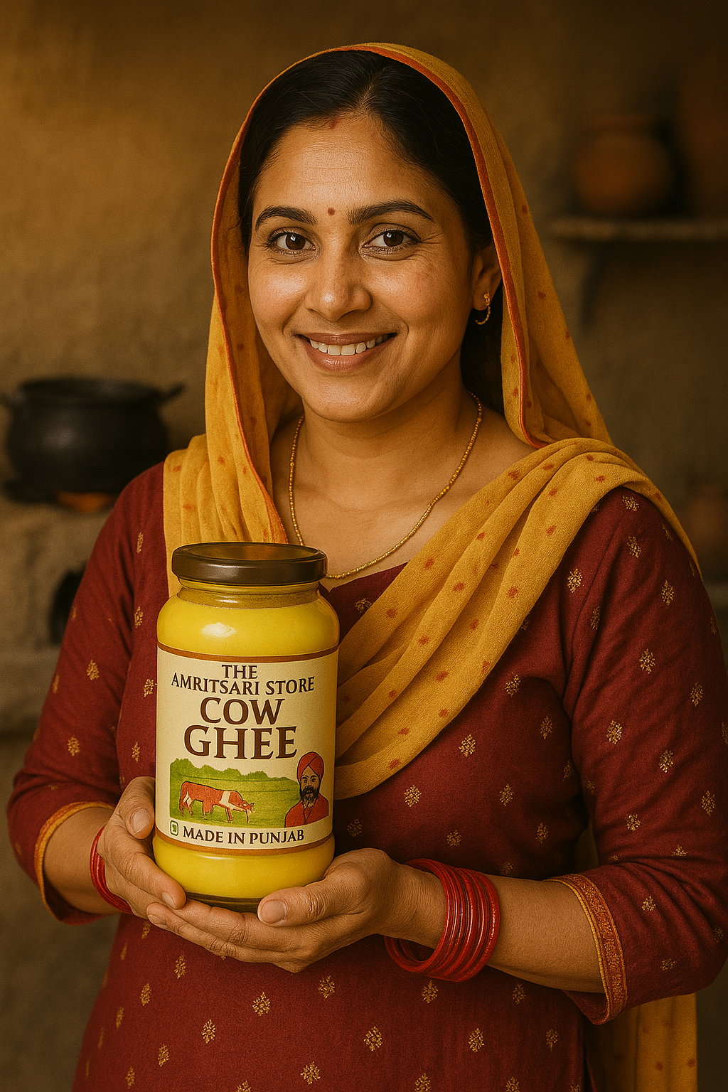 Punjabi A2 Gir Cow Ghee | Traditional Bilona Method | Grass-Fed, Pure Desi Ghee | Made in Punjab