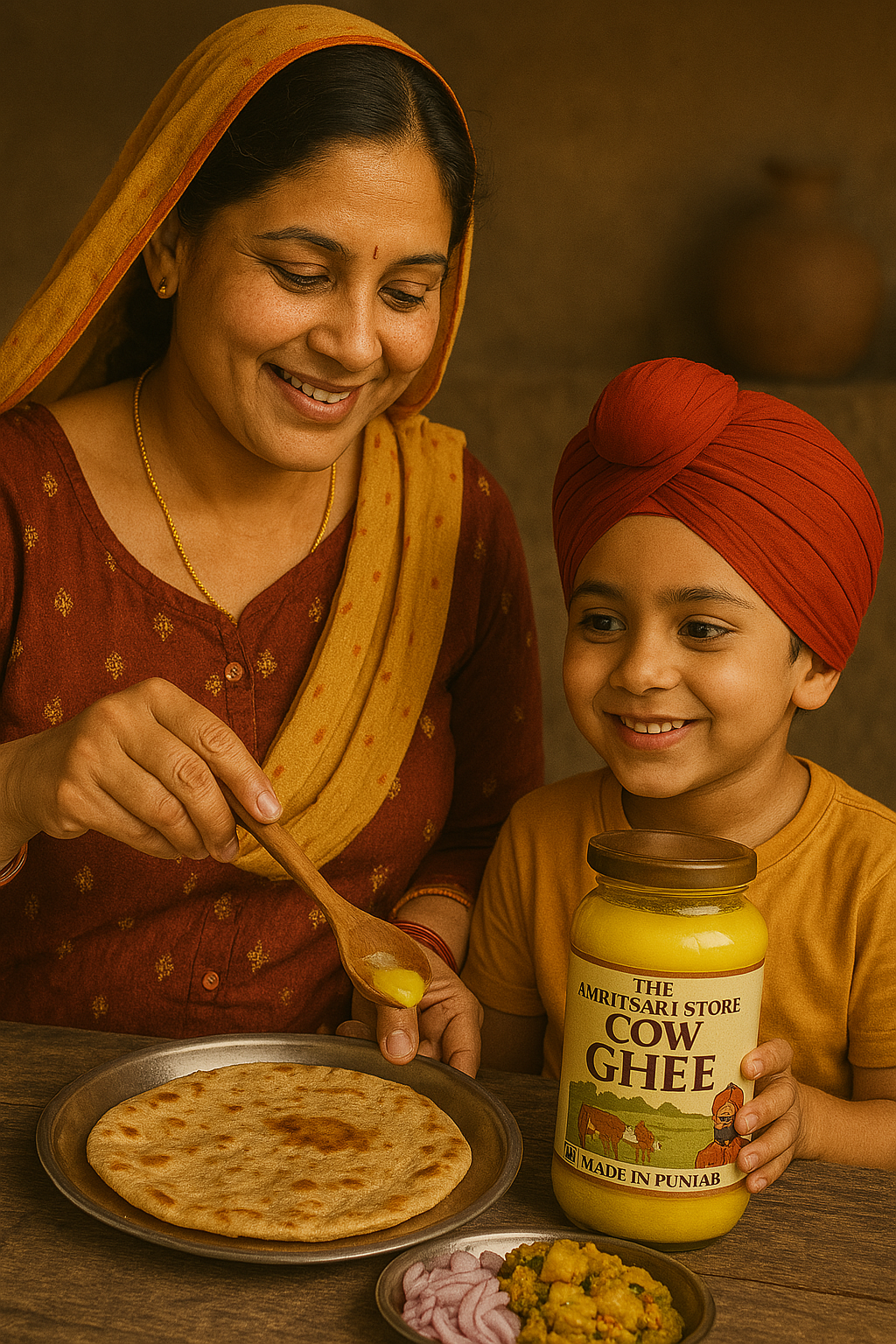Punjabi A2 Gir Cow Ghee | Traditional Bilona Method | Grass-Fed, Pure Desi Ghee | Made in Punjab