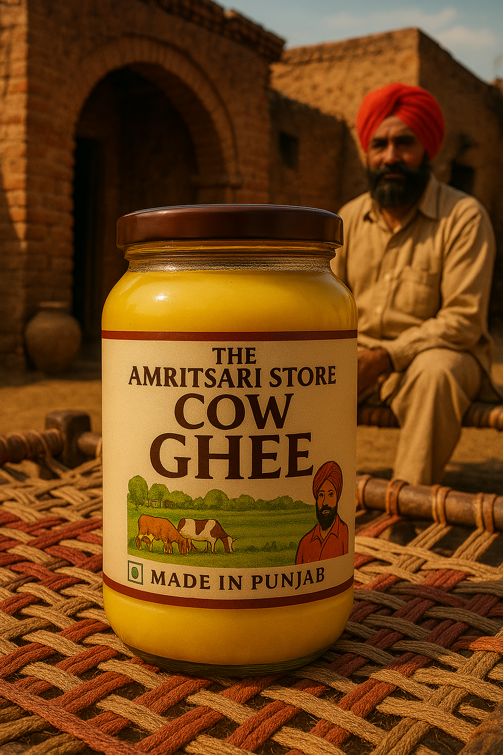 Punjabi A2 Gir Cow Ghee | Traditional Bilona Method | Grass-Fed, Pure Desi Ghee | Made in Punjab