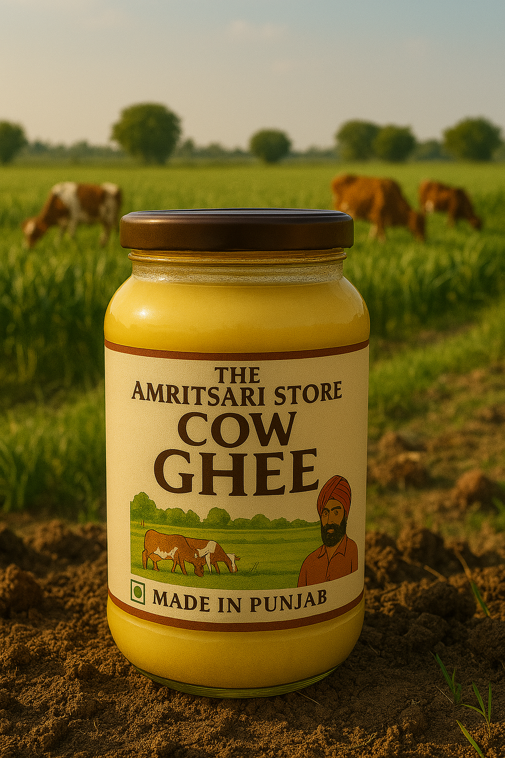 Punjabi A2 Gir Cow Ghee | Traditional Bilona Method | Grass-Fed, Pure Desi Ghee | Made in Punjab