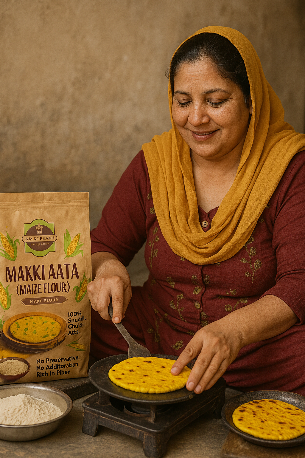 Punjabi Makki Da Aata - 100% Pure Maize Flour