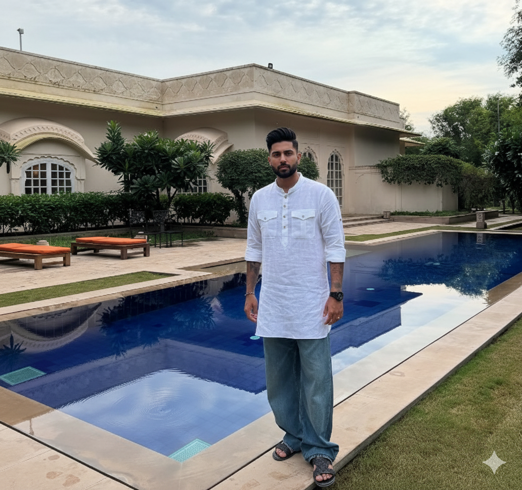 Punjabi White Linen Kurta for Men – Perfect with Jeans