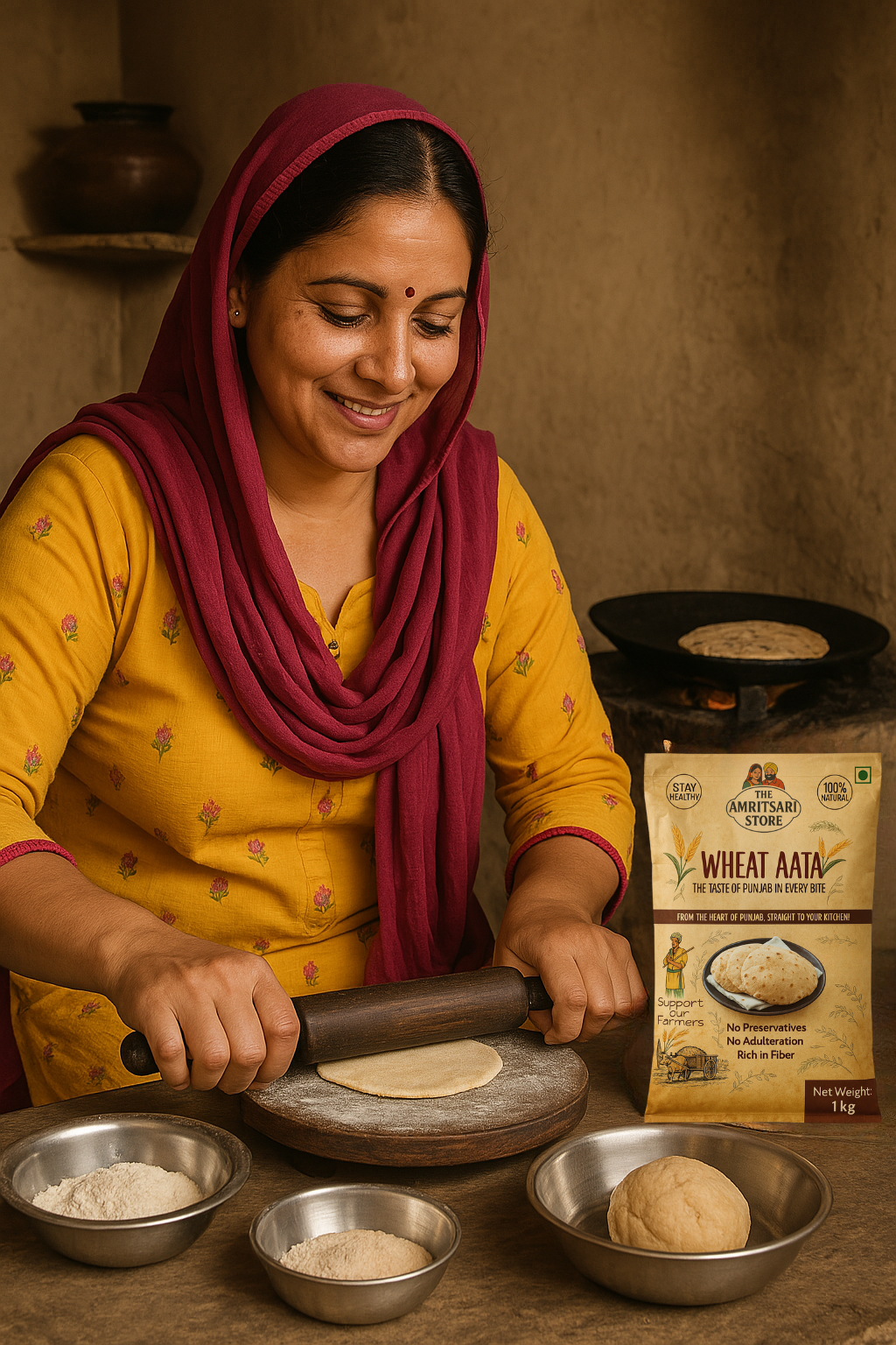 Punjabi Kanak Aata - 100% Pure Wheat Flour