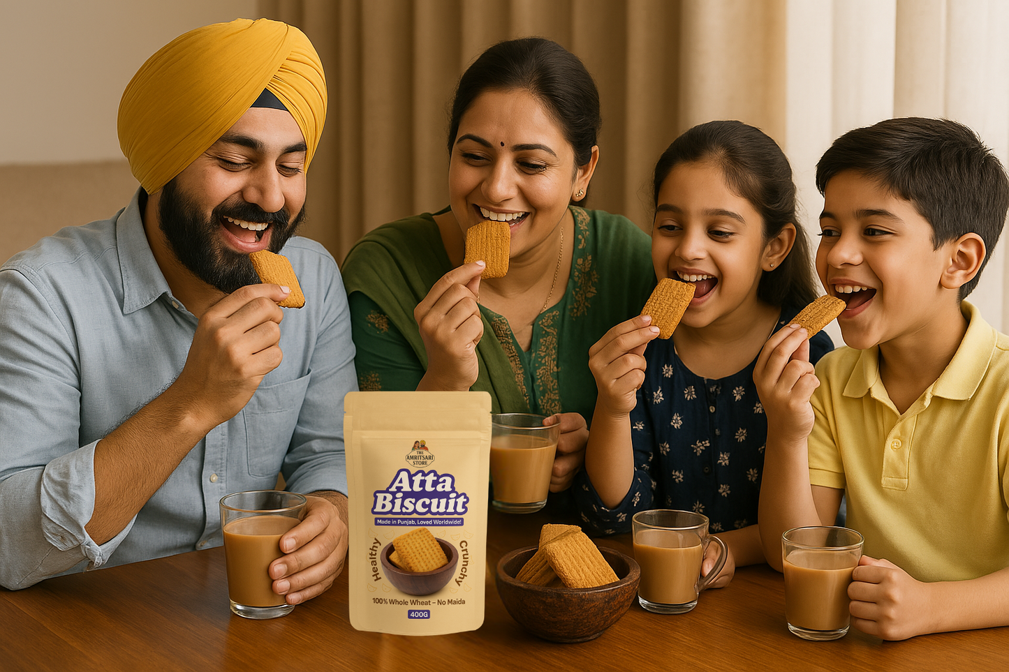 Punjabi Aata Cookies | Crunchy, Nutritious & Homemade