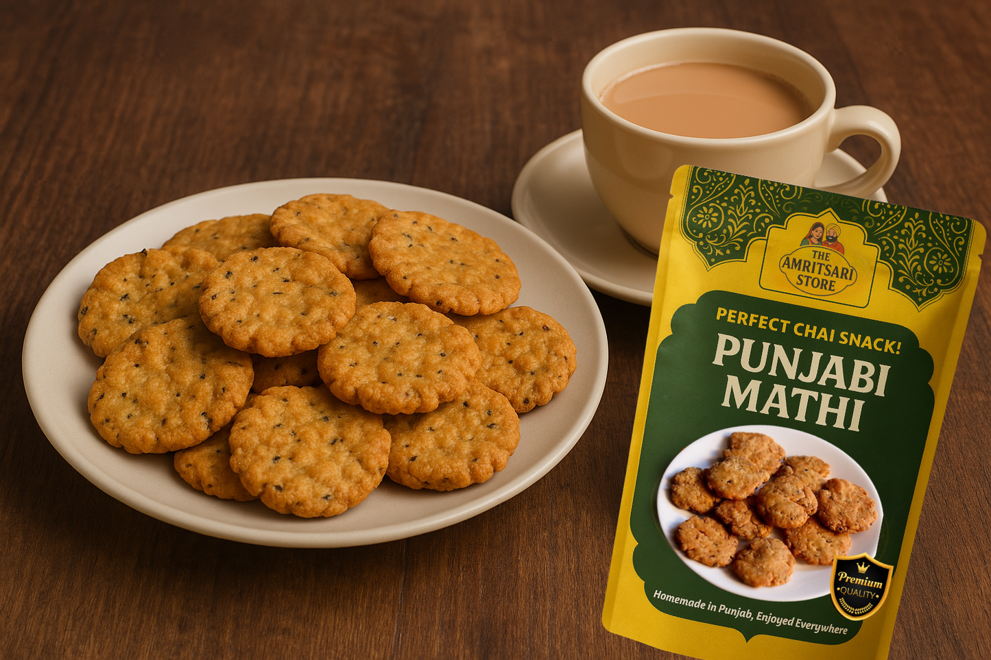 Punjabi Mathi – Traditional Homemade Punjabi Snack | Crispy, Flaky & Made in Punjab