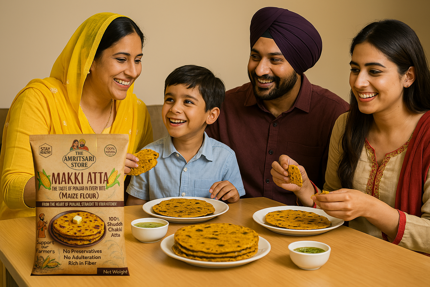 Punjabi Makki Da Aata - 100% Pure Maize Flour