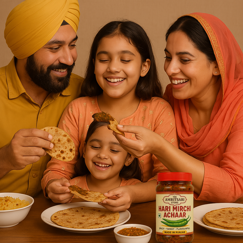 Green Chilli Pickle in Sarso Oil