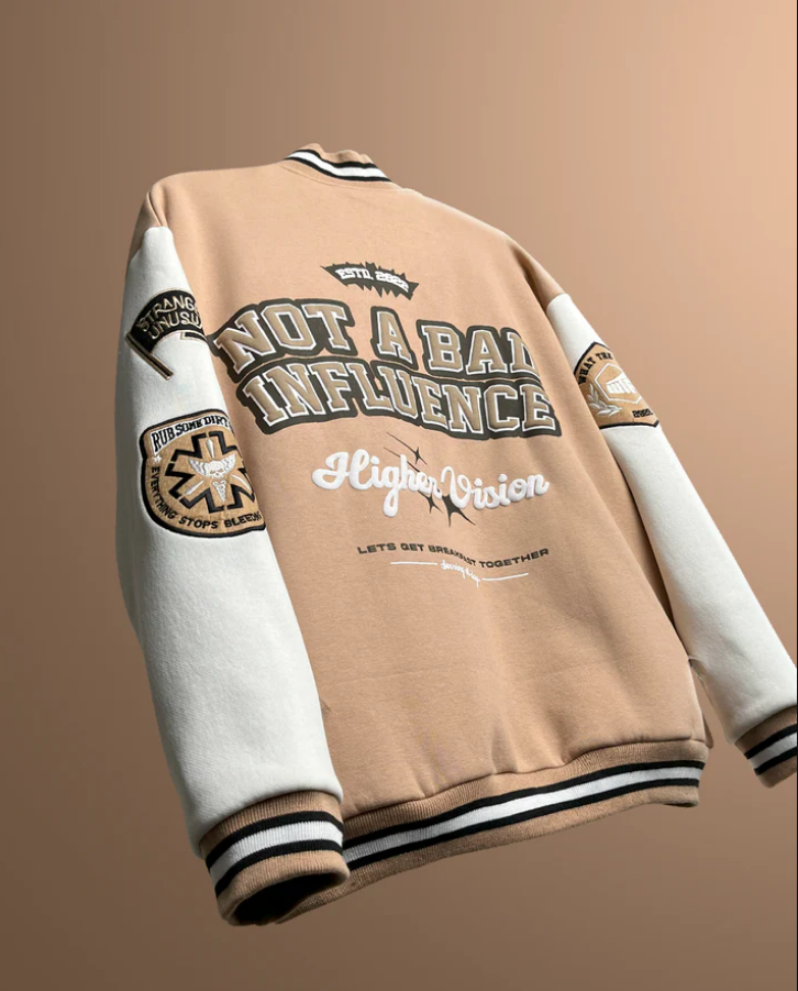 Beige Unisex Oversized Comfort Fit Jacket
