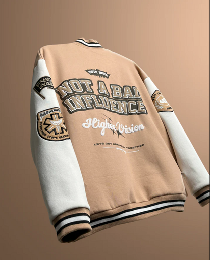 Beige Unisex Oversized Comfort Fit Jacket