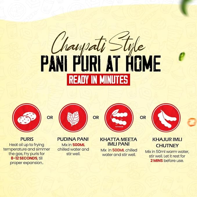 Punjabi Golgappe with 2 Flavors – Pudhina Pani & Khatha Meetha Imli Pani