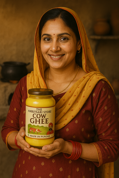 Punjabi A2 Gir Cow Ghee | Traditional Bilona Method | Grass-Fed, Pure Desi Ghee | Made in Punjab