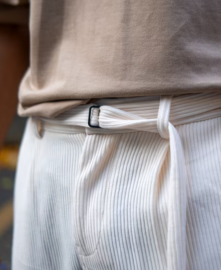 Cream Baggy Corduroy Pants – Relaxed & Trendy