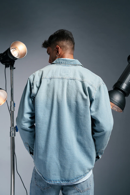 Skyline Men's Denim Shacket – Versatile & Contemporary