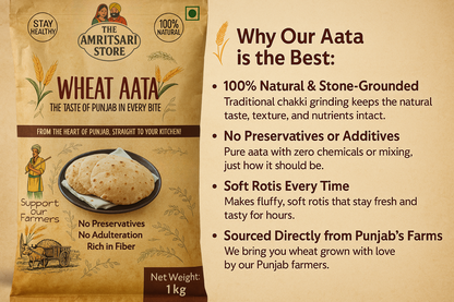 Punjabi Kanak Aata - 100% Pure Wheat Flour